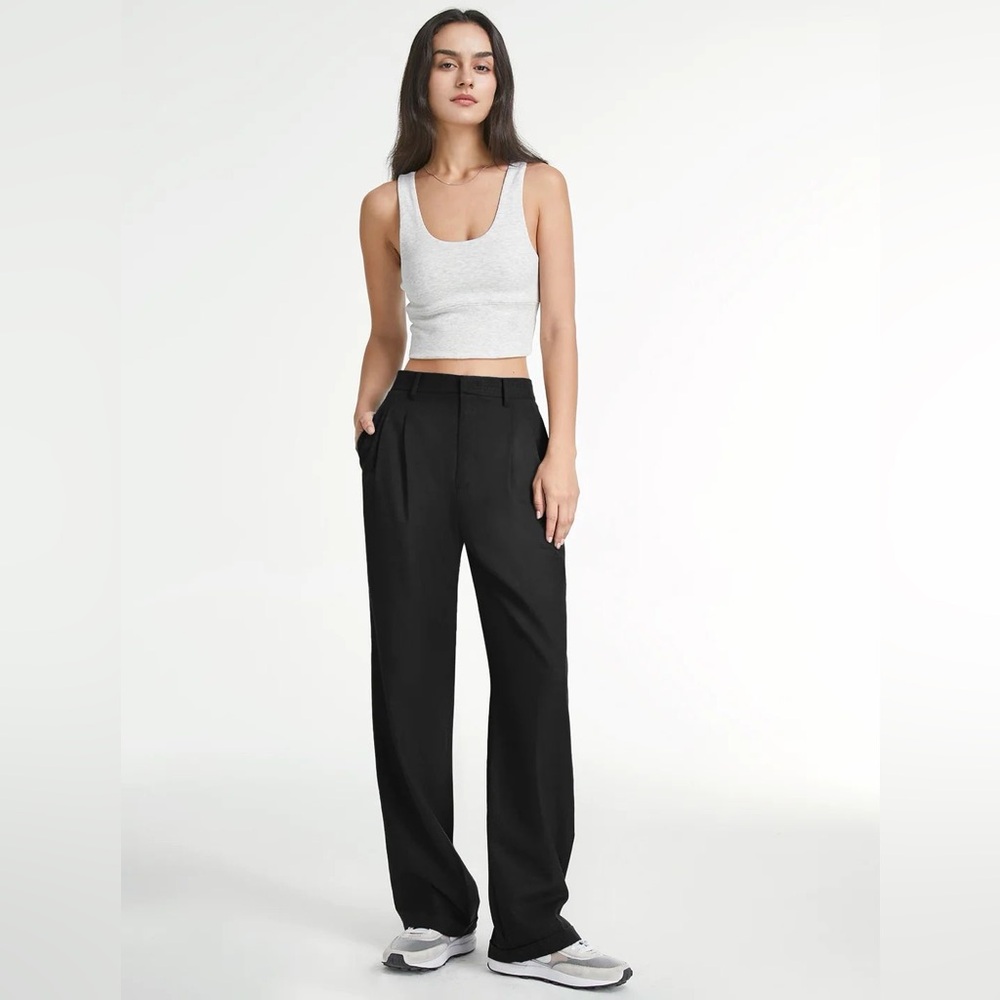 Commense Black Wide-Leg Trousers